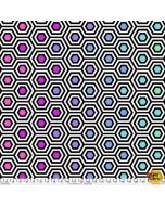 True Colors by Tula Pink: Hexy XL Ink (108" wide back) -- FreeSpirit Fabrics qbtp012.ink  - 3 yards 29" remaining
