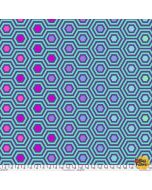 True Colors by Tula Pink: Hexy XL Peacock (108" wide back) -- FreeSpirit Fabrics qbtp012.peacock 