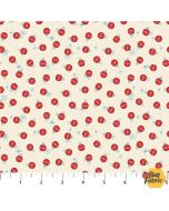 Rudolph The Red-Nosed Reindeer: Ornament Bauble Dot Cream - Northcott Fabrics RD1008-12 - presale June