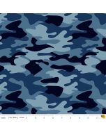 Nobody Fights Alone: Camouflage Blue -- Riley Blake c10420-blue