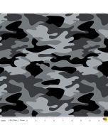 Nobody Fights Alone: Camouflage Gray -- Riley Blake c10420-gray