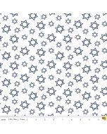 Festival of Lights: Star of David White -- Riley Blake Designs c9653-white