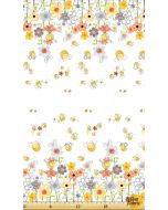 Sweet Bees: Bees Floral Double Border -- Susy Bee 20361-100