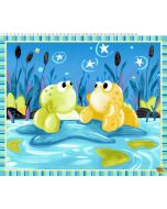 Paul's Pond: Play Mat Turquoise (1 yard panel) -- Susy Bee Fabrics sb20428-950