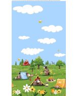 Barron Goes Camping: Camping Border Light Blue (sold in 2/3 yard increments) -- SusyBee Fabrics sb20455-710 - presale June