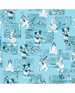 Disney: Mickey Minnie and Friends Comics Blue -- Springs Creative 72916-A6201715 - 3 yards remaining