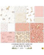 Guess How Much I Love You 2024:  Coral 5" Squares (42 - 5" squares) -- Clothworks Textiles SQ0479