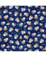 Owl Always Love You: Tossed Owls & Moons Night - Timeless Treasures Fabric star-cd3296 night