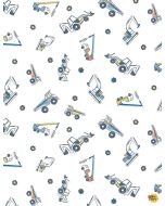 Get Loaded: Heavy Metal Construction Machinery White -- Dear Stella Designs stella-1880 white