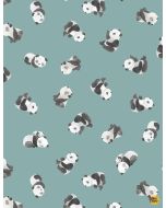 Panda-Monium: It's a Pandastic Life -- Dear Stella Fabrics 2171 lagoon 