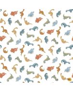 I Dig You: Adora-Saurable Dinosaurs White - Dear Stella Design stella-d2739 white