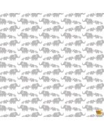 Grasslands: Elephantastic Elephants - Dear Stella Designs stella-D2928 white