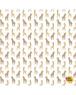 Grasslands: Stand Tall Giraffes - Dear Stella Designs stella-D2933 white