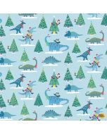 Don't Claus A Scene: Elf This - Dear Stella Fabric stella-d3201 aquarius
