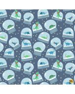 Don't Claus A Scene: I Want to Break Free Snowglobes - Dear Stella Fabric stella-d3202 sapphire