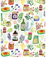 Chef's Table: Gourmet Food  -- Dear Stella Fabric Stella-djl1900 white