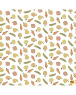 Homestead: Veggies White - Dear Stella Designs stella-dlt2799 white 