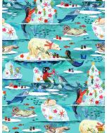 Fantastical Holiday: Arctic Waters Mermaids -- Dear Stella Designs stella-dmb2227 multi