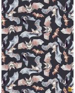 Toil & Trouble: Bats Graphite -- Dear Stella Fabrics srr1818 graphite