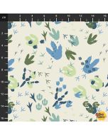 Follow My Footprint: Dinosaur Footprints Sand -- Stof Fabrics 4501-584
