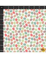 Follow My Footprint: Dinosaur Eggs Coral -- Stof Fabrics 4501-579