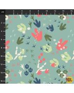 Follow My Footprint: Dinosaur Footprints Turquoise -- Stof Fabrics 4501-583