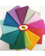 True Colors by Tula Pink: Tiny Coordinates Tiny Stripe Fat Quarter Bundle (12 Fat Quarters) -- Free Spirit Fabrics TinyStripeBundle