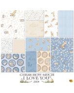 Guess How Much I Love You 2024:  Blue 10" Squares (42 - 10" squares) -- Clothworks Textiles TSQ0478