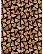 Small World: Mini Pizza Slices -- Timeless Treasures gail-cd8887 black