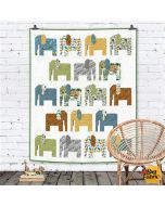 Ticket to the Zoo: Stomping Ground Elephant Quilt Kit -- Clothworks TicketElephants - 1 remaining