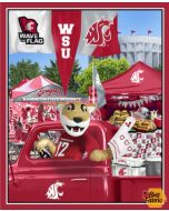 NCAA: Washington State University WSU Tailgate Panel Butch (1 yard) - Sykel Fabric WAST-1157