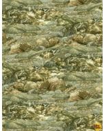 First Catch: Packed Rocks Green -- Wilmington Prints 10149-752