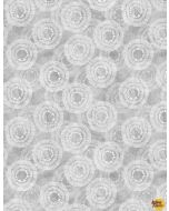 Circle Burst Gray 108" Wide Back -- Wilmington Prints 3030-2122-900 - 3 yards 20" remaining