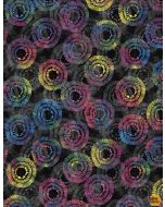 Circle Burst Black Multi 108" Wide Back -- Wilmington Prints 3030-2122-954