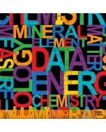 Its Elementary: Word Science Black/Multi -- Windham Fabrics 52039-1