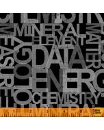 Its Elementary: Word Science Black/Gray -- Windham Fabrics 52039-3