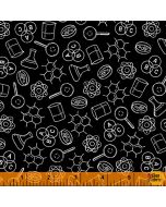 Its Elementary: Chemistry Lab Black -- Windham Fabrics 52040-1