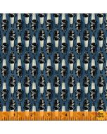 Born to Ride: Spark Plugs Blue -- Windham Fabrics 52242-4 - 3 yards 19" remaining