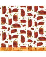 Woodland: Baby Hedgehog White -- Windham Fabrics 52285d-3
