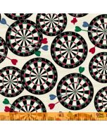 Man Cave: Dart Board Cream -- Windham Fabrics 52413-4