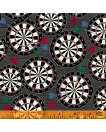 Man Cave: Dart Board Dark -- Windham Fabrics 52413-5