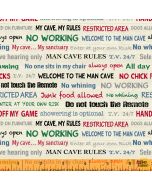 Man Cave: Rules Cream Words -- Windham Fabrics 52414-4