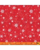 Snow Day: Snowstorm Red Snowflakes -- Windham Fabrics 52598d-2