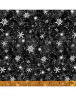 Snow Day: Snowstorm Night Snowflakes -- Windham Fabrics 52598d-4