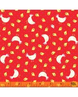 Farm Friends: Chicks and Chickens Red -- Windham Fabrics 52613-4