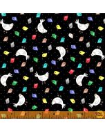 Farm Friends: Chicks and Chickens Black -- Windham Fabrics 52613-5