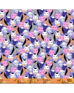 Farm Friends: Farm Faces Purple -- Windham Fabrics 52614-2