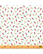 Farm Friends: Carrots White -- Windham Fabrics 52615-1