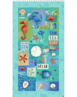 Sanibel: Sealife Panel (2/3 yard) -- Clothworks y3204-55