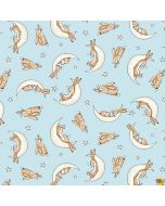 Guess How Much I Love You:  Sleepy Hares Light Blue -- Clothworks Textiles y3684-29 - 2 yards 7" remaining